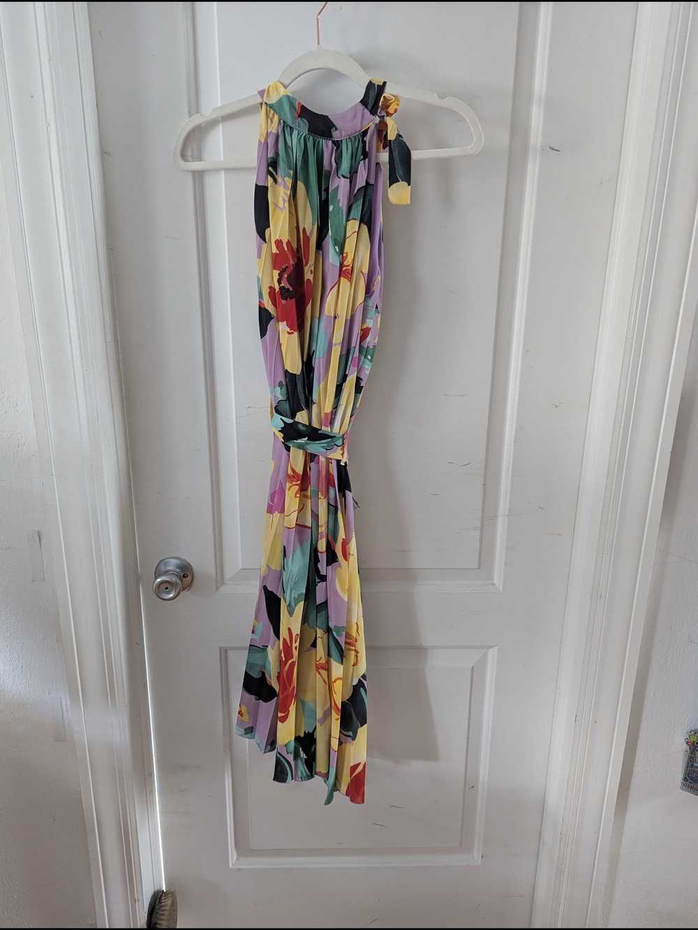 Maria Jose Multicolor Floral Halter Maxi Dress